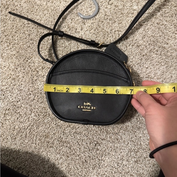 Coach Black Round Leather Crossbody Bag - Picture 12 of 16